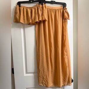 NEVER WORN Amazon Tan 2 Piece Swim Coverup